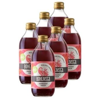 Bohemsca BIO Sirup Malina s ibiškemí 6× 0,33l (7020292544313)