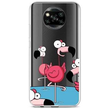 TopQ Xiaomi Poco X3 silikon Cartoon Flamingos 60860 (Sun-60860)