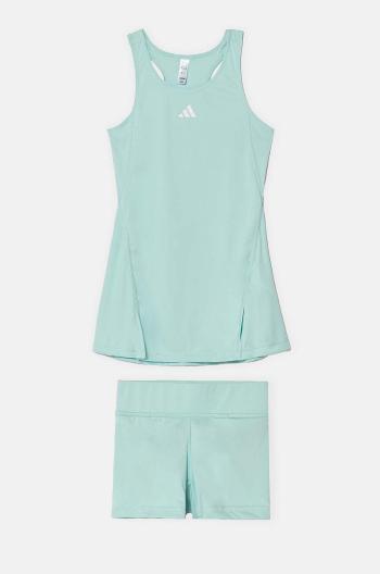 Dívčí šaty adidas Performance G CLUB DRESS tyrkysová barva, mini, IW0459