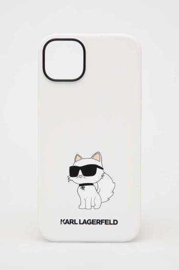 Obal na telefon Karl Lagerfeld iPhone 14 Plus 6,7'' bílá barva