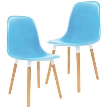 Jídelní židle 6 ks modré plast (248244)