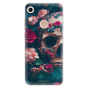 Odolné silikonové pouzdro iSaprio - Skull in Roses - Huawei Honor 8A