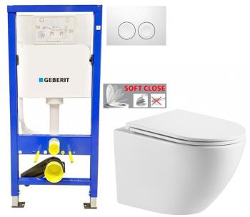 GEBERIT DuofixBasic s bílým tlačítkem DELTA21 + WC INVENA LIMNOS WITH SOFT, včetně soft/close sedátka 458.103.00.1 21BI LI1