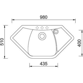 SINKS NAIKY 980 Pureblack+ELKA (NA98026ELCL)