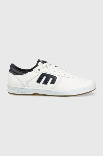 Kožené sneakers boty Etnies bílá barva