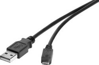 USB 2.0 kabel Renkforce RF-4463073, 15.00 cm, černá