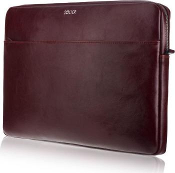 VÍNOVÉ KOŽENÉ POUZDRO PRO NOTEBOOK 15" SA24A 15CALI BURGUNDY Velikost: ONE SIZE