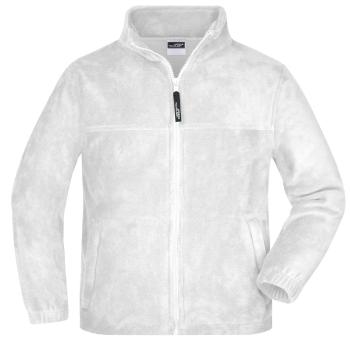 James & Nicholson Dětská fleece mikina JN044k - Bílá | L