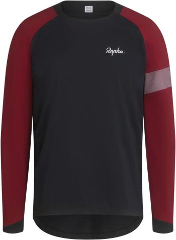 Rapha Trail Windblock Jersey - black/dark red/light grey L