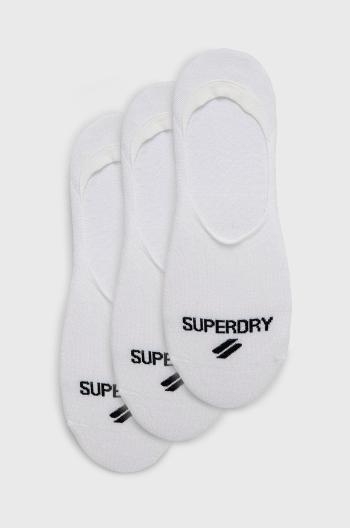 Ponožky Superdry (3-pack) pánské, bílá barva