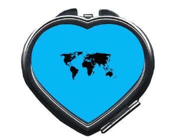 Zrcátko srdce Mapa světa