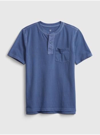 Modré klučičí dětské tričko GAP vintage henley