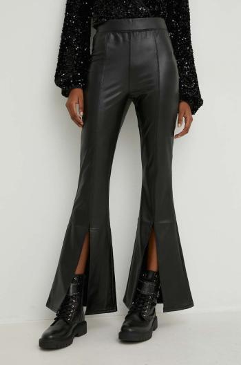 Kalhoty Answear Lab dámské, černá barva, zvony, high waist