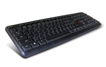 C-TECH klávesnice KB-102 PS/2, slim, black, CZ/SK