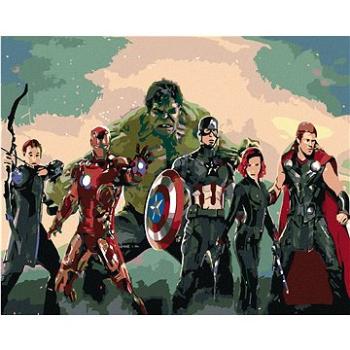 Diamondi - Diamantové malování - AVENGERS ASSEMBLE, 40x50 cm, Vypnuté plátno na rám (603809B)