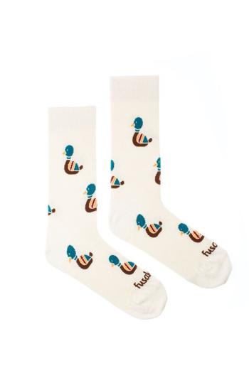 Smetanové vzorované ponožky Kača den