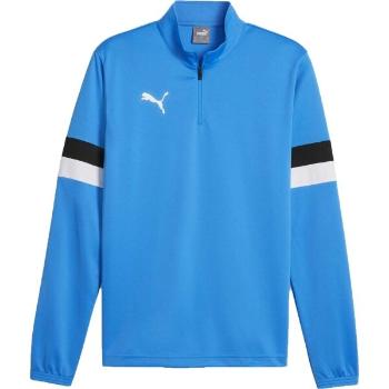 Puma TEAMRISE 1/4 ZIP TOP Pánská mikina se zipem, modrá, velikost