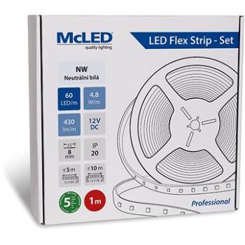 McLED Set LED pásek 1m, NW, 4,8W/m (8595607147972)