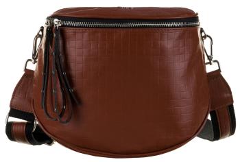 ROVICKY HNĚDÁ KOŽENÁ CROSSBODY KABELKA S COPÁNKOVÝM VZOREM TPR-05 CAMEL Velikost: ONE SIZE