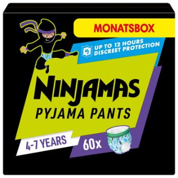 NINJAMAS Pyjama Pants Měsíční box pro chlapce, 4-7 let, 60 kusů