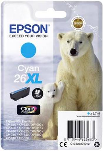 Epson Ink T2632, 26XL originál azurová C13T26324012