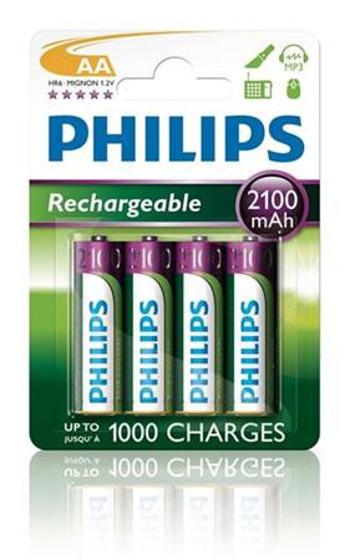 Philips baterie AA 2100mAh MultiLife, NiMh - 4ks