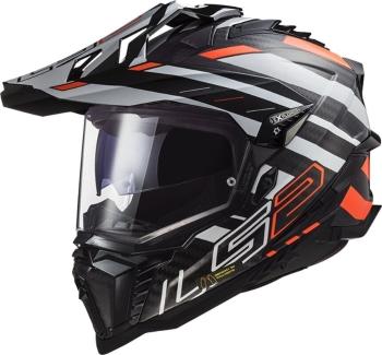 LS2 MX701 Explorer Carbon Edge Black/Fluo Orange XL Přilba