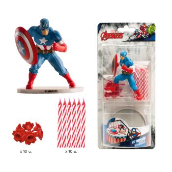 Dekora Figurka na dort a svíčky - Captain America