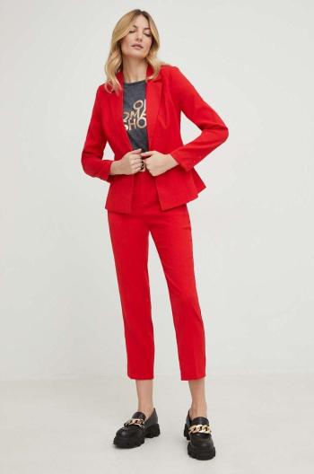 Kalhoty Answear Lab dámské, červená barva, přiléhavé, high waist
