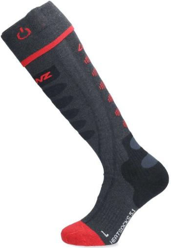 Lenz Heat Sock 5.1 Toe Cap Regular Fit - anthracite/red 39-41