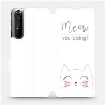 Flipové pouzdro na mobil Sony Xperia 1 II - M098P Meow you doing? (5903516241842)