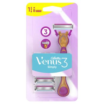 Gillette Simply Venus 3 dámský holicí strojek 1 ks + 8 náhradních hlavic