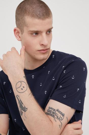 Bavlněné tričko Produkt by Jack & Jones tmavomodrá barva