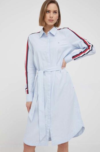 Bavlněné šaty Tommy Hilfiger mini, jednoduchý