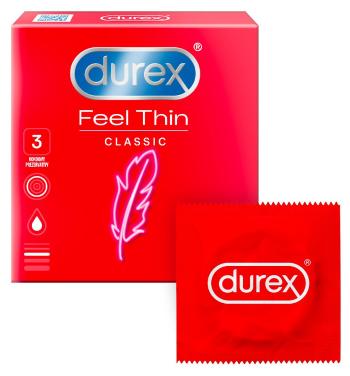 Durex Feel Thin Classic Kondomy 3 ks