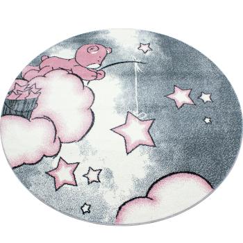 Ayyildiz koberce Dětský kusový koberec Kids 580 pink kruh - 160x160 (průměr) kruh cm Růžová
