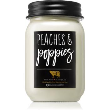 Milkhouse Candle Co. Farmhouse Peaches & Poppies vonná svíčka Mason Jar 368 g