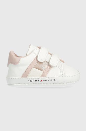 Dětské boty Tommy Hilfiger bílá barva