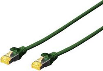 Síťový kabel RJ45 Digitus DK-1644-A-0025/G, CAT 6A, S/FTP, 25.00 cm, zelená