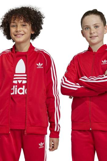 Dětská mikina adidas Originals červená barva, s aplikací