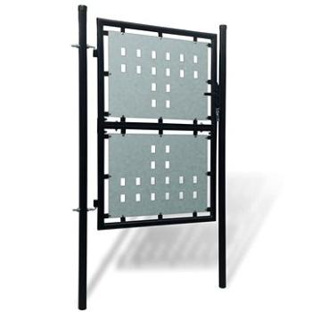Černá jednokřídlá plotová branka 100×225 cm 141688