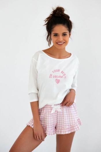 Světle růžovo-smetanové vzorované pyžamo The Best