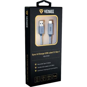 YCU 311 GY kabel USB A 3.1 / C 1m YENKEE