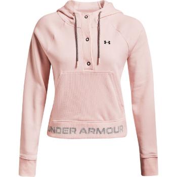 Under Armour RIVAL FLEECE MESH HOODIE Dámská mikina, růžová, velikost XL