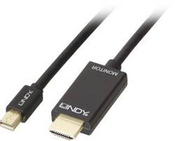 DisplayPort / HDMI kabel LINDY [1x mini DisplayPort zástrčka - 1x HDMI zástrčka] černá 1.00 m