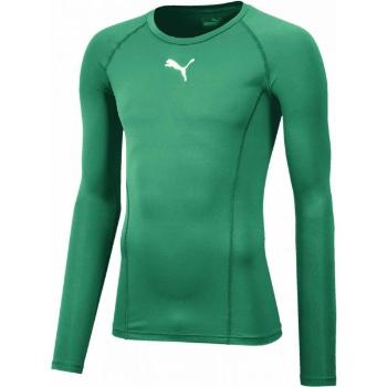 Puma LIGA BASELAYER TEE LS Pánské funkční triko, zelená, velikost M