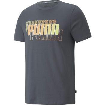 Puma PUMA POWER SUMMER TEE Pánské triko, tmavě šedá, velikost M