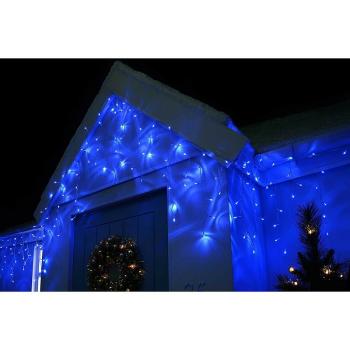 LED krápníky - 14,5m, 300LED, 8 funkcí, IP44, modrá
