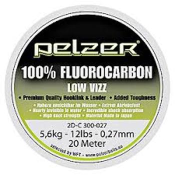 Pelzer - návazcový vlasec  fluorocarbon 20 m crystal-průměr 0,37 mm / nosnost 20 lb / 9 kg