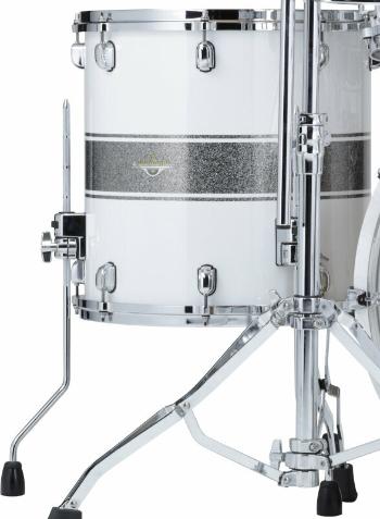 Tama MAF1412-SSR Starclassic Maple 14" Silver Snow Racing Stripe Floor Tom